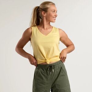 Title Nine Samba Yellow Vneck Tank Top, XS (D2)